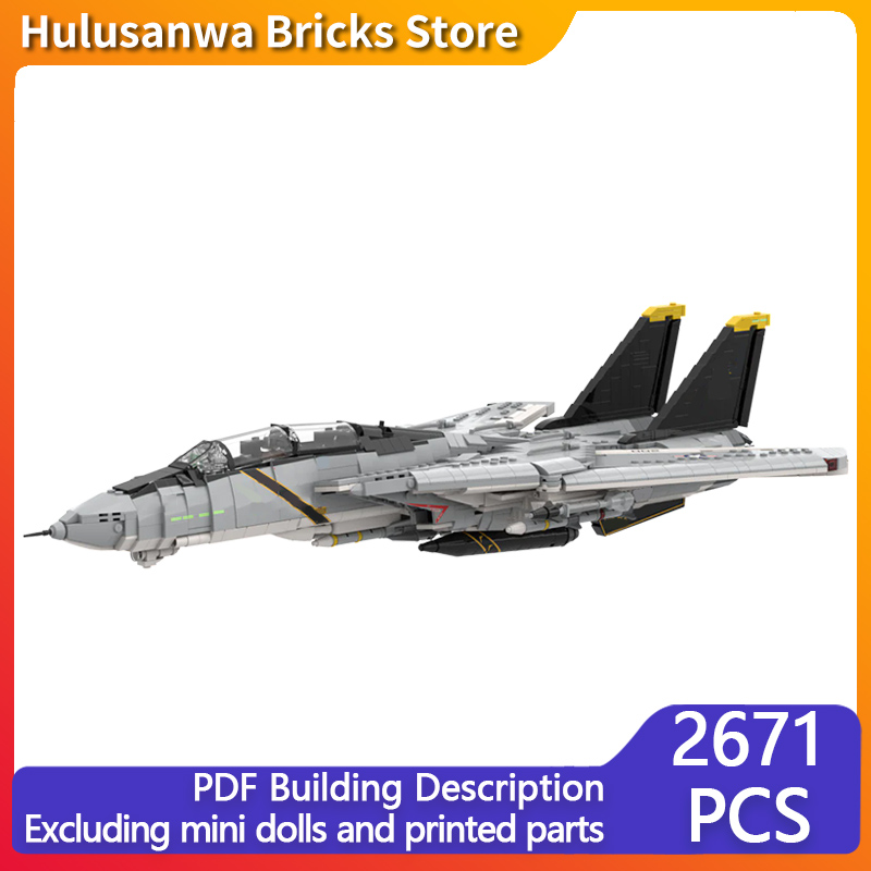 Heavy Equipment Games - Модель тяжелого истребителя F-14A, конструктор MOC,
