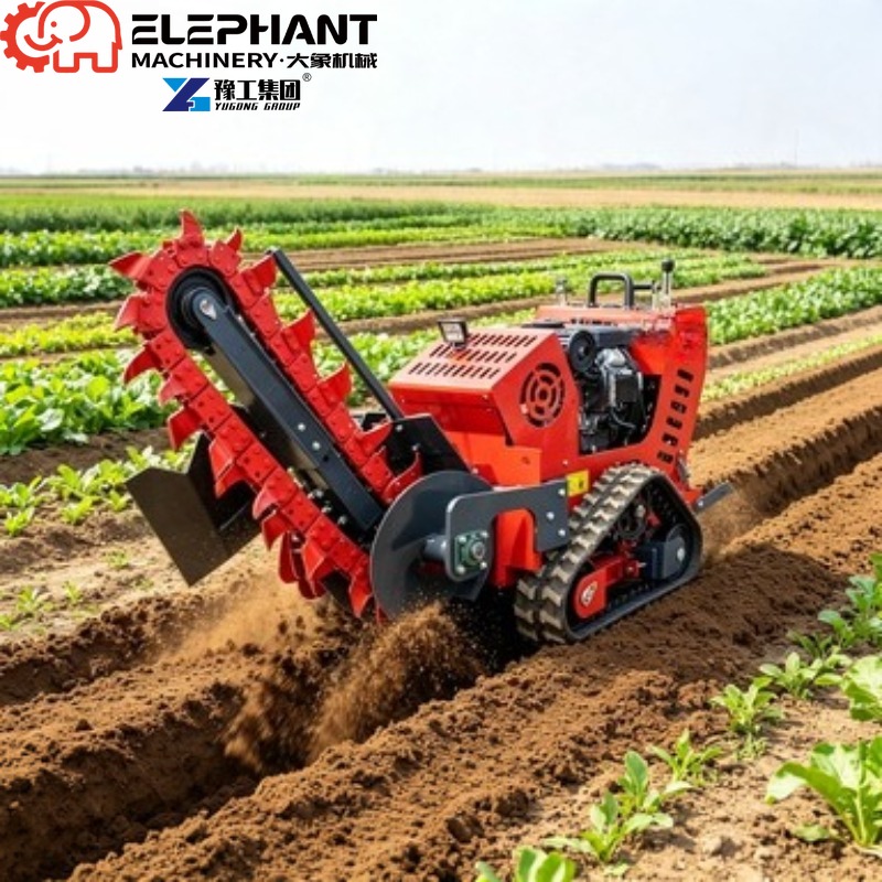 Мини-траншеекопатель на гусени – обзор и цена Trencher Machine Small