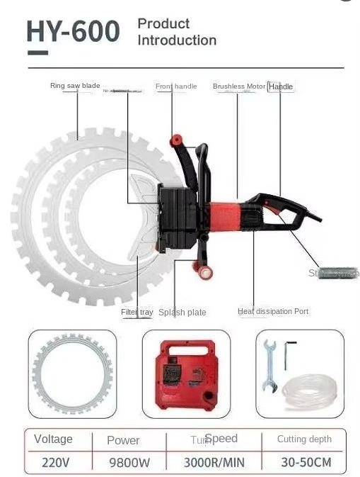 Высокочастотная беспылевая цир – обзор и цена Electric Concrete Cutter