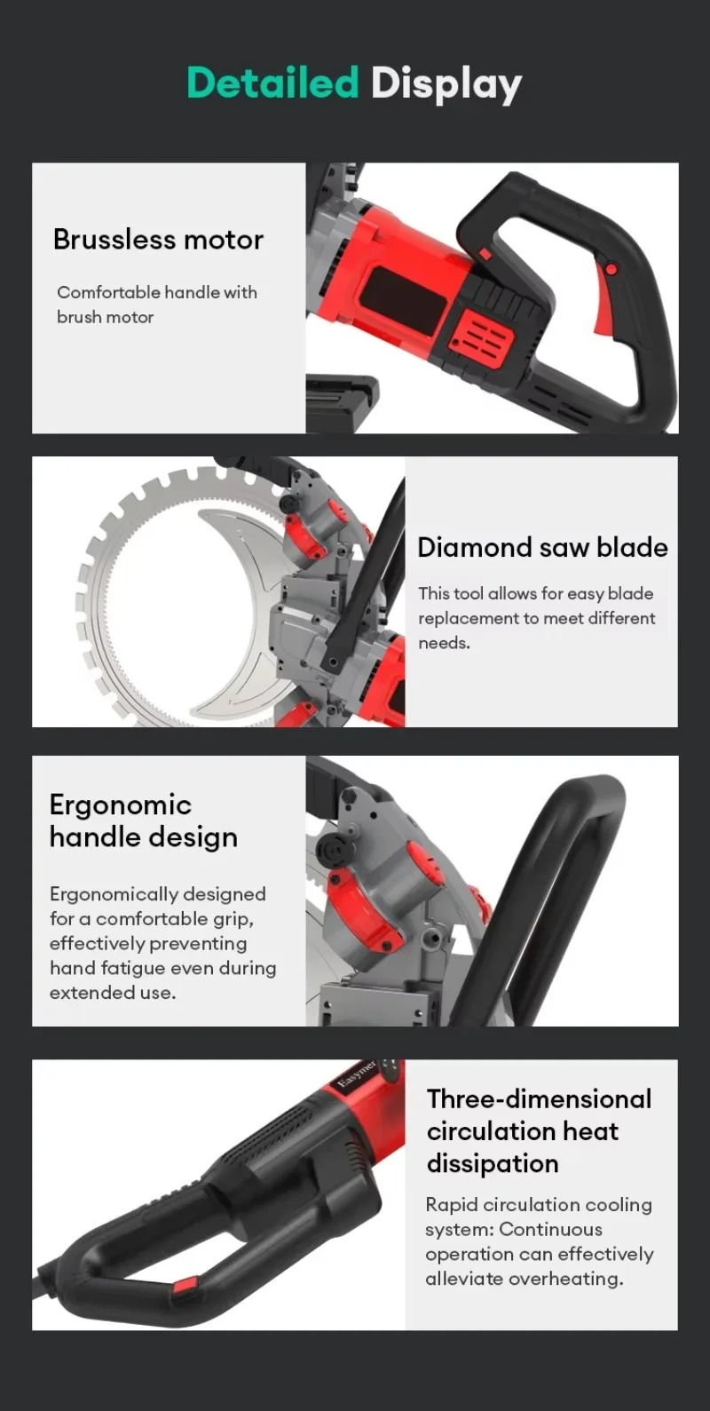 Электрическая кольцевая пила д – обзор и цена Electric Concrete Cutter
